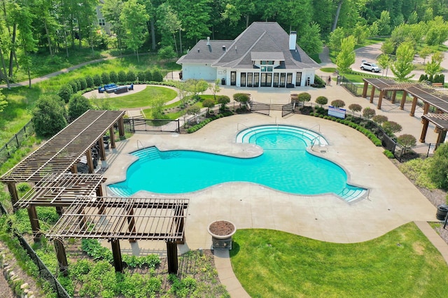 4364 Ginger Dr, Minnetrista, MN 55331 - community pool with a pergola and a patio area