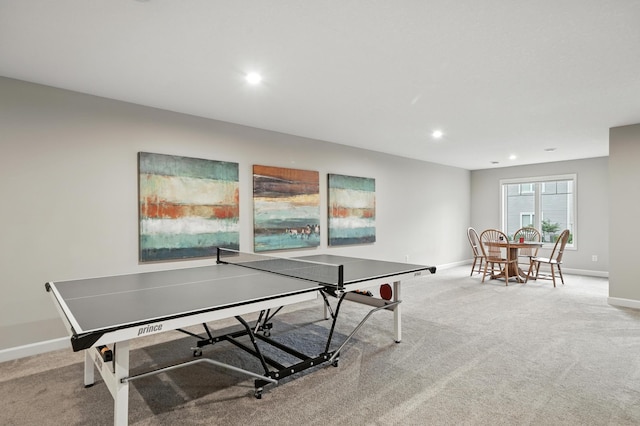 4364 Ginger Dr, Minnetrista, MN 55331 - rec room featuring light carpet and recessed lighting