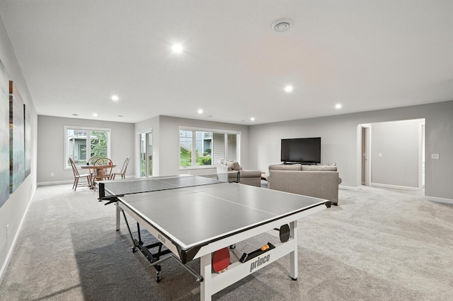 4364 Ginger Dr, Minnetrista, MN 55331 - game room featuring recessed lighting and light carpet