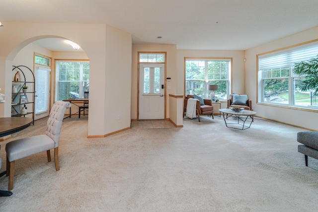 625 Wesley Commons Dr Unit 36, Golden Valley, MN 55427 - carpeted foyer with baseboards and arched walkways