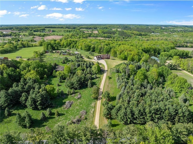 2832 130th Ave, Glenwood City, WI 54013 - aerial overview of property's location with a heavily wooded area