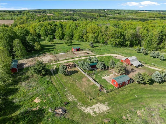 2832 130th Ave, Glenwood City, WI 54013 - overview of rural landscape featuring a heavily wooded area