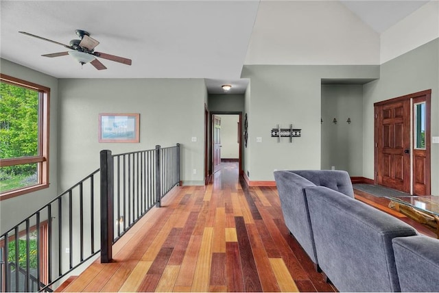 2832 130th Ave, Glenwood City, WI 54013 - corridor with light wood finished floors and an upstairs landing