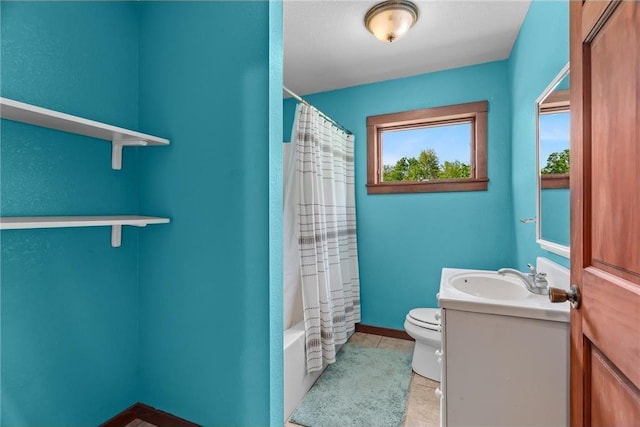 2832 130th Ave, Glenwood City, WI 54013 - bathroom featuring vanity and shower / bath combo with shower curtain