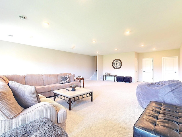 15613 116th Ave N, Dayton, MN 55369 - carpeted living area with stairs and recessed lighting