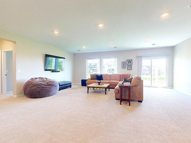 15613 116th Ave N, Dayton, MN 55369 - living room featuring carpet flooring and recessed lighting