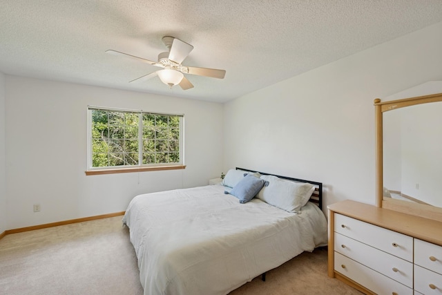 2840 Brewers Ln, Stillwater, MN 55082 - bedroom with light colored carpet, ceiling fan, and a textured ceiling