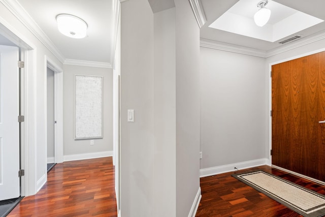 100 3rd Ave S Unit 805, Minneapolis, MN 55401 - entryway with wood finished floors, ornamental molding, and a raised ceiling
