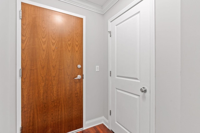 100 3rd Ave S Unit 805, Minneapolis, MN 55401 - doorway to outside featuring dark wood-type flooring and ornamental molding