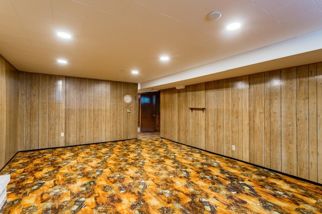 2808 34th Ave NE, Saint Anthony, MN 55418 - finished basement with wooden walls and recessed lighting