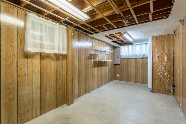 2808 34th Ave NE, Saint Anthony, MN 55418 - below grade area featuring wooden walls and electric panel