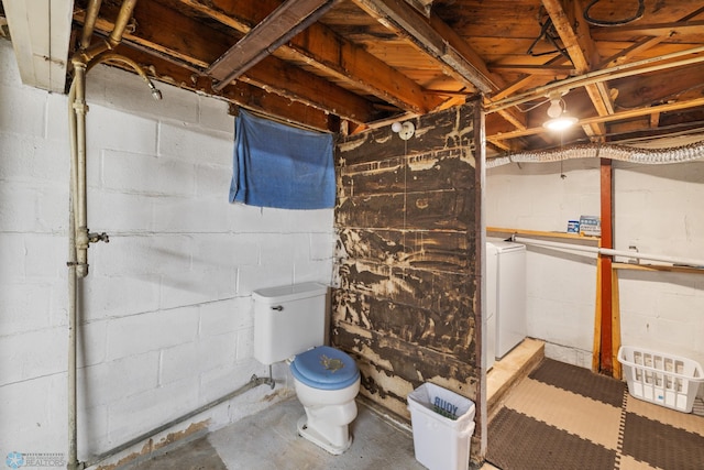 1636 2nd Ave S, Fargo, ND 58103 - unfinished below grade area featuring washer / dryer