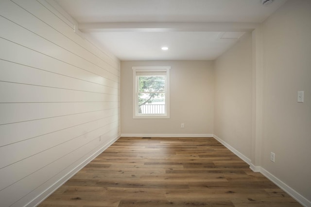 7591 Lake Ida Way NW, Alexandria, MN 56308 - unfurnished room with wood finished floors, recessed lighting, and a smoke detector