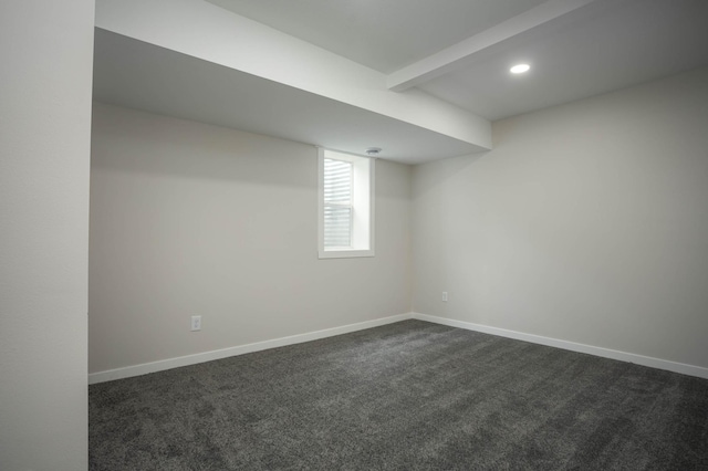 7591 Lake Ida Way NW, Alexandria, MN 56308 - below grade area featuring dark colored carpet and recessed lighting