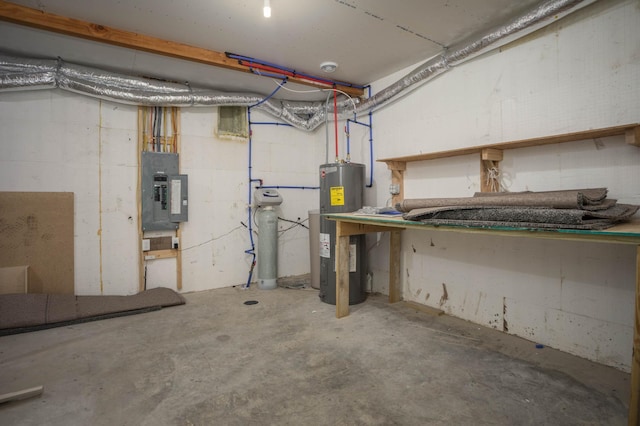 7591 Lake Ida Way NW, Alexandria, MN 56308 - unfinished basement with electric water heater and electric panel