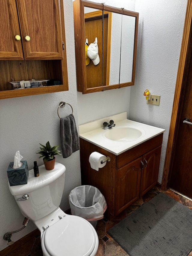 6314 112th Pl N, Champlin, MN 55316 - bathroom with vanity and a textured wall