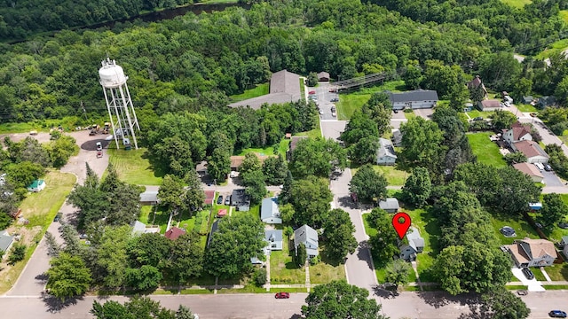 422 Park Ave, Sandstone, MN 55072 - aerial perspective of suburban area with a forest