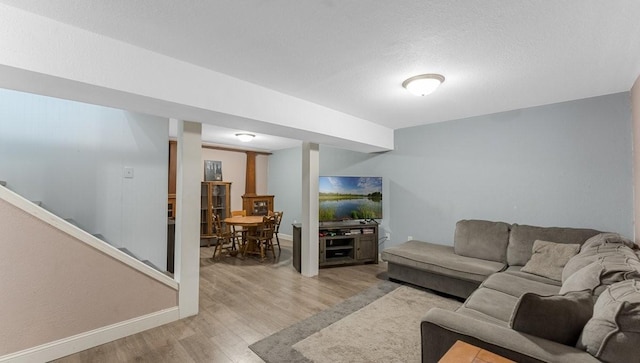 19421 708th Ave, Dassel, MN 55325 - living room featuring light wood-style flooring and baseboards