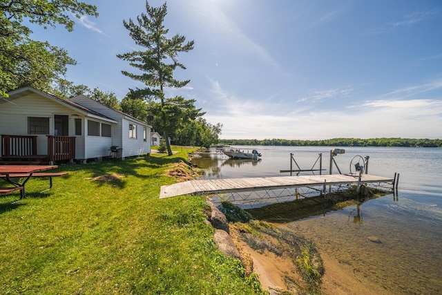 23546 Warbler Way Unit C7, Detroit Lakes, MN 56501 - dock featuring a water view and a lawn