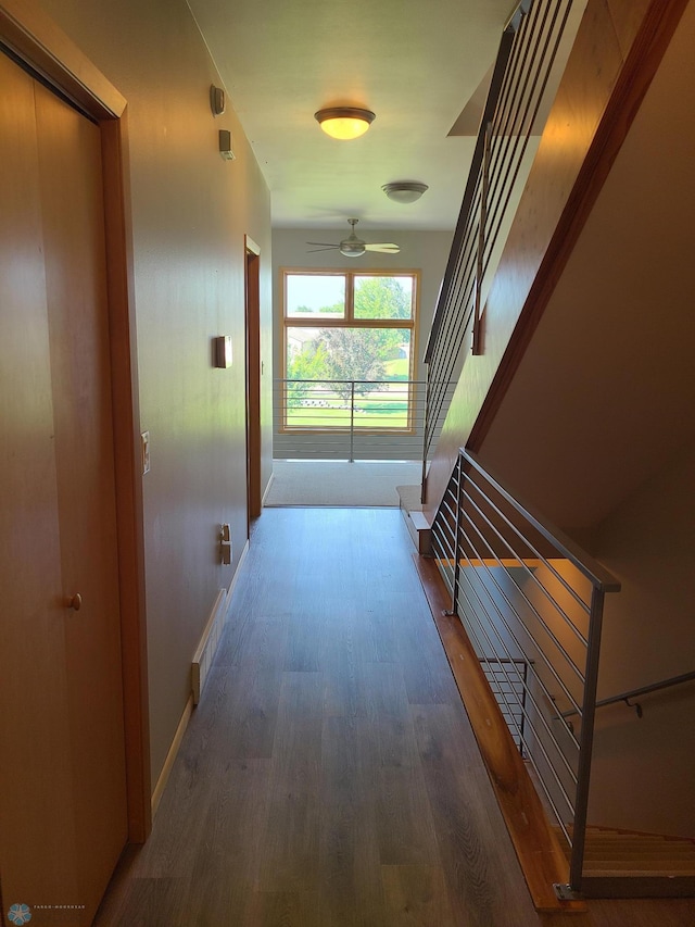 4394 46th Ave S Unit B, Fargo, ND 58104 - corridor with wood finished floors and stairs