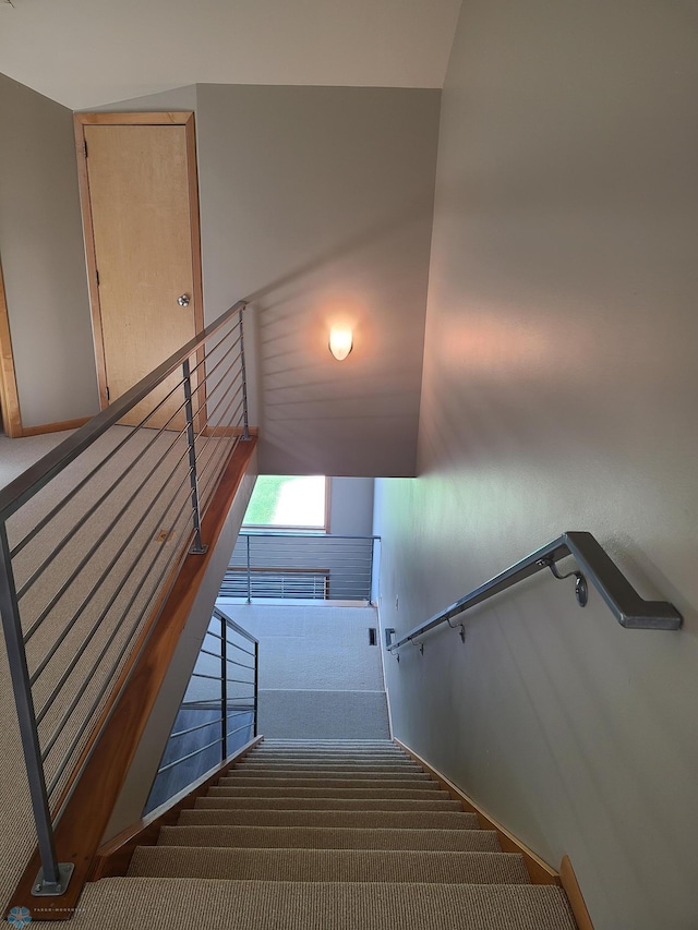 4394 46th Ave S Unit B, Fargo, ND 58104 - staircase with carpet flooring