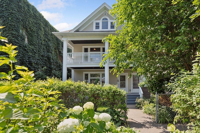 704-706 Holly Ave, Saint Paul, MN 55104 - view of front of home featuring a balcony and covered porch