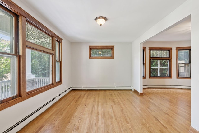 704-706 Holly Ave, Saint Paul, MN 55104 - empty room with a baseboard radiator and wood finished floors