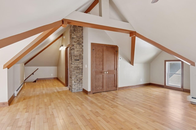 704-706 Holly Ave, Saint Paul, MN 55104 - bonus room featuring baseboard heating and hardwood / wood-style flooring