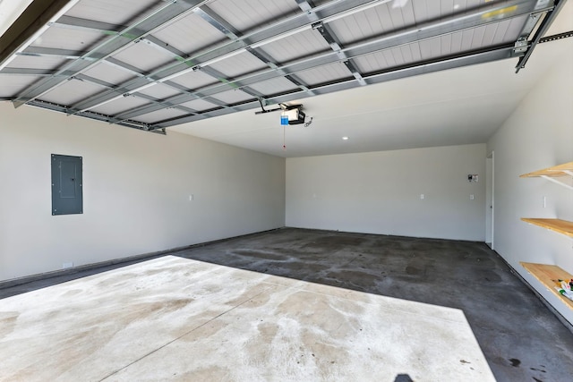 39685 Fallbrook Ave, North Branch, MN 55056 - garage featuring electric panel and a garage door opener