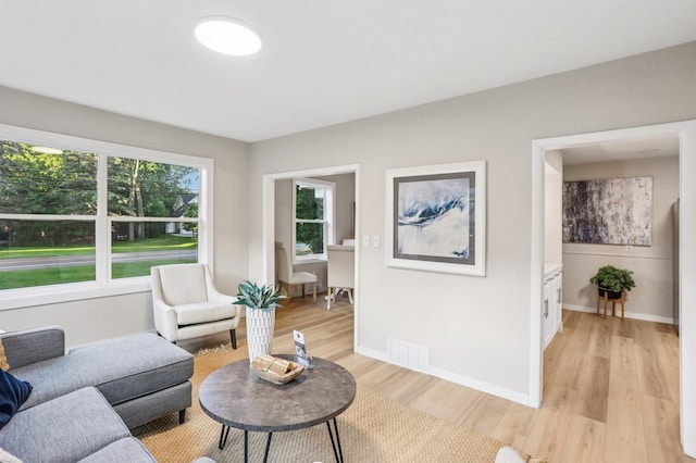 5912 Bartlett Blvd, Mound, MN 55364 - living room with light wood-style flooring and baseboards