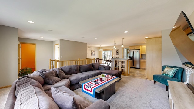 1404 8th St NW, Kasson, MN 55944 - living room with light carpet and recessed lighting