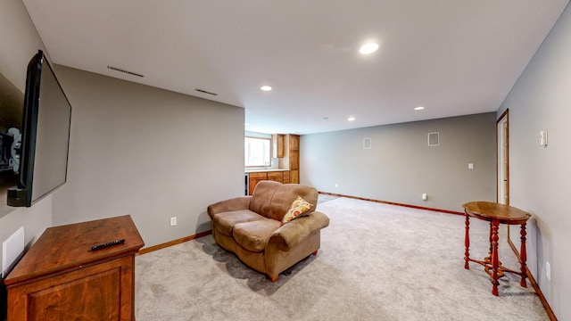 1404 8th St NW, Kasson, MN 55944 - sitting room featuring light carpet and recessed lighting