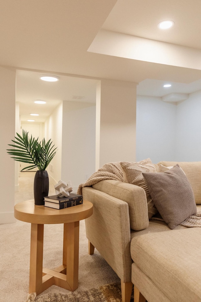 212 Diamond Lake Rd, Minneapolis, MN 55419 - carpeted living area with recessed lighting