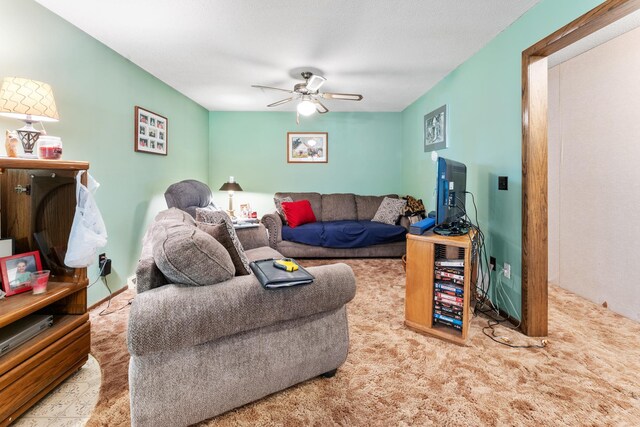 39665 8th Ave, North Branch, MN 55056 - living room featuring ceiling fan and carpet