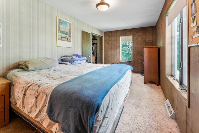 39665 8th Ave, North Branch, MN 55056 - bedroom featuring carpet floors and wood walls