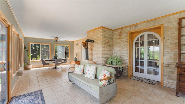 8825 Greeley Loop, Royalton Twp, MN 55006 - sunroom / solarium featuring french doors