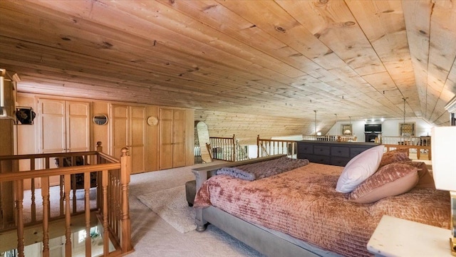 8825 Greeley Loop, Royalton Twp, MN 55006 - carpeted bedroom featuring wooden ceiling