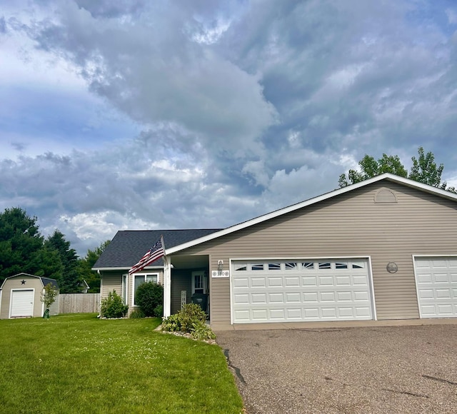 150 Willow Cir, Baldwin, WI 54002 - single story home featuring a storage unit