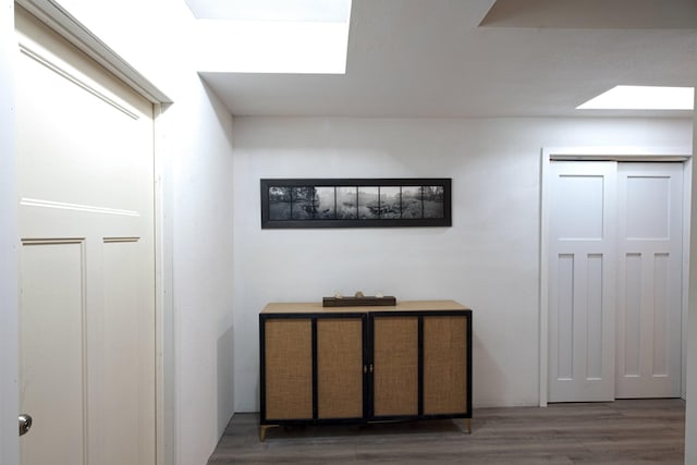 10199 330th St W, Northfield, MN 55057 - hallway featuring a skylight and wood finished floors