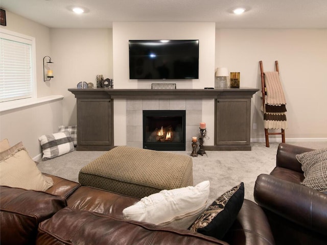 13324 Hillsboro Ave, Savage, MN 55378 - living area with carpet floors and a fireplace