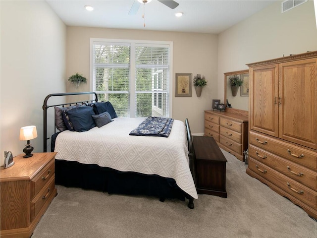 13324 Hillsboro Ave, Savage, MN 55378 - bedroom with light carpet and a ceiling fan