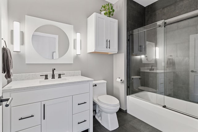 929 Portland Ave Unit 2510, Minneapolis, MN 55404 - bathroom featuring vanity, shower / bath combination with glass door, and tile patterned floors