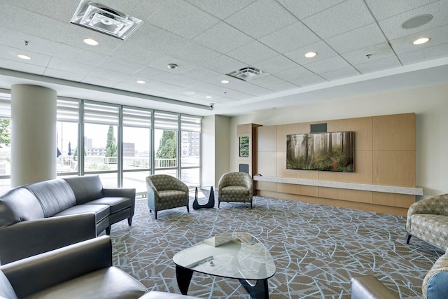 929 Portland Ave Unit 2510, Minneapolis, MN 55404 - community lobby with a paneled ceiling and recessed lighting