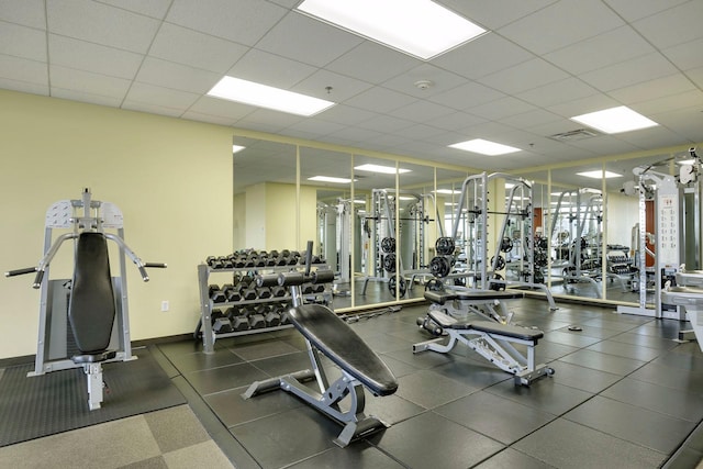 929 Portland Ave Unit 2510, Minneapolis, MN 55404 - exercise room featuring a paneled ceiling