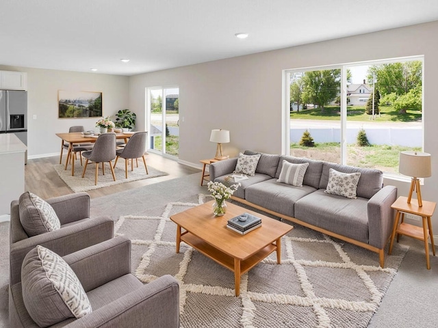 3214 Kady Ave NE, Saint Michael, MN 55376 - living area with recessed lighting and light wood-style floors