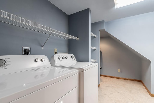 315 Pierce Ave, North Mankato, MN 56003 - washroom with independent washer and dryer and light tile patterned flooring