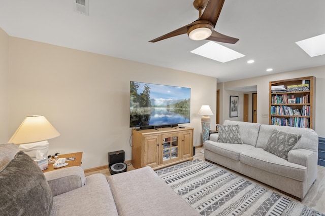 14575 Burma Ave W Unit 306, Rosemount, MN 55068 - living room featuring a skylight, light wood finished floors, and recessed lighting