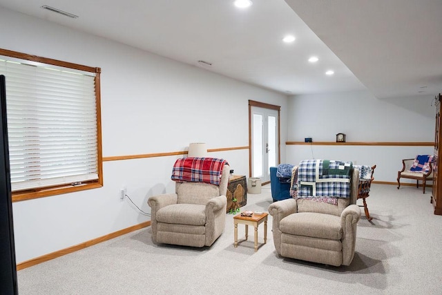 2518 Parkhill Ln SW, Rochester, MN 55902 - sitting room with carpet and recessed lighting