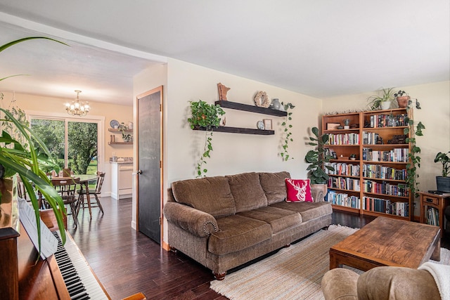 501 Central Ln, Luverne, MN 56156 - living room featuring a chandelier and wood finished floors