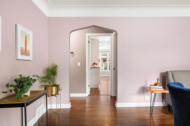 579 36th Ave NE, Minneapolis, MN 55418 - hall with arched walkways and wood finished floors